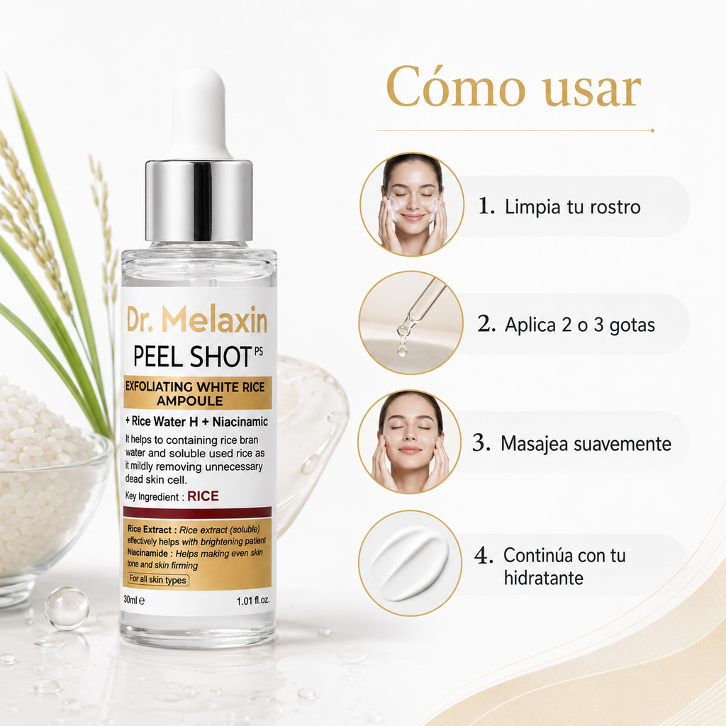 Dr. Melaxin Serum – Ampolla Exfoliante e Iluminadora de Arroz